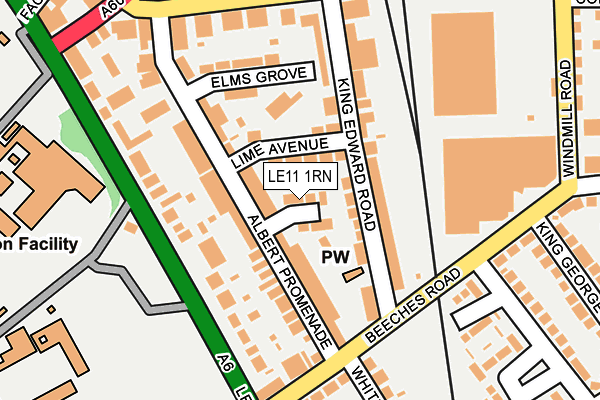LE11 1RN map - OS OpenMap – Local (Ordnance Survey)