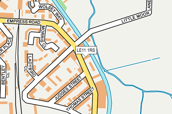 LE11 1RS map - OS OpenMap – Local (Ordnance Survey)