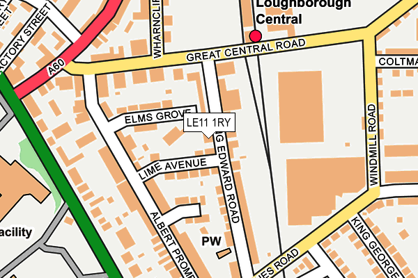 LE11 1RY map - OS OpenMap – Local (Ordnance Survey)