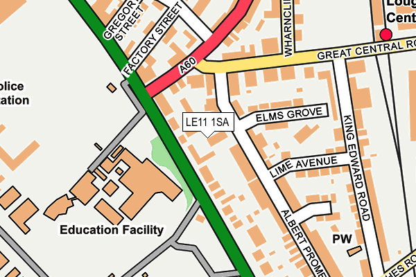 LE11 1SA map - OS OpenMap – Local (Ordnance Survey)