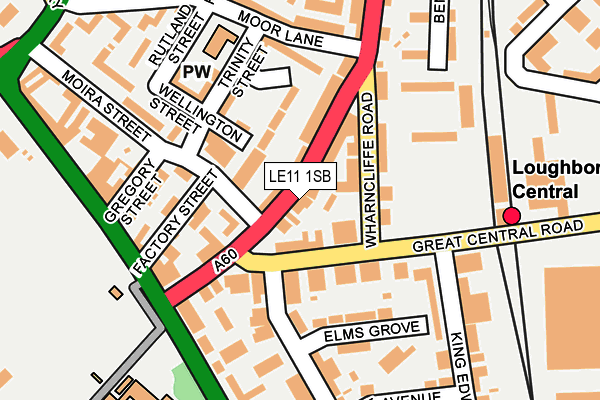 LE11 1SB map - OS OpenMap – Local (Ordnance Survey)