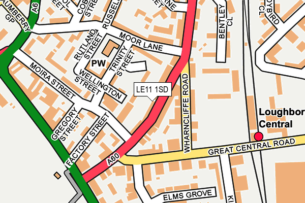 LE11 1SD map - OS OpenMap – Local (Ordnance Survey)
