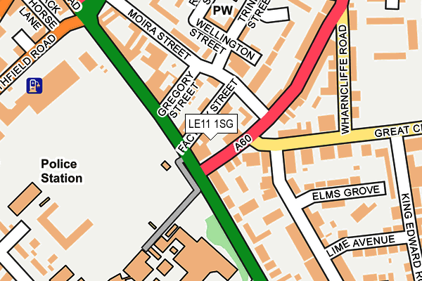 LE11 1SG map - OS OpenMap – Local (Ordnance Survey)