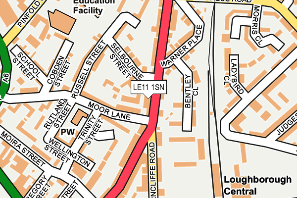 LE11 1SN map - OS OpenMap – Local (Ordnance Survey)