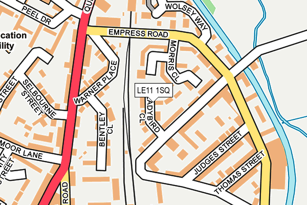 LE11 1SQ map - OS OpenMap – Local (Ordnance Survey)