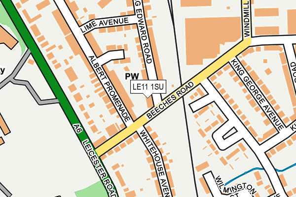 LE11 1SU map - OS OpenMap – Local (Ordnance Survey)