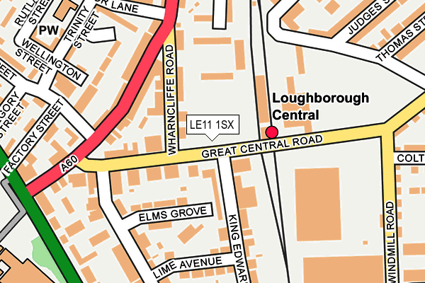LE11 1SX map - OS OpenMap – Local (Ordnance Survey)