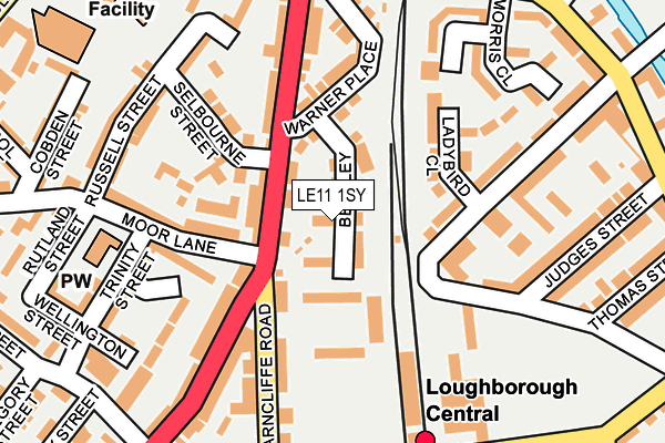 LE11 1SY map - OS OpenMap – Local (Ordnance Survey)