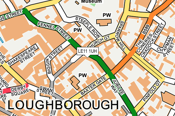 LE11 1UH map - OS OpenMap – Local (Ordnance Survey)