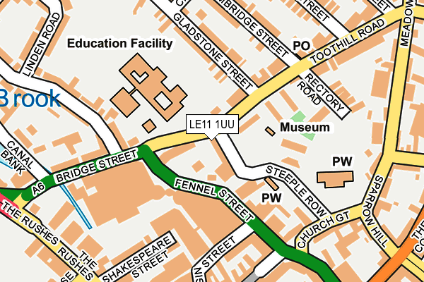 LE11 1UU map - OS OpenMap – Local (Ordnance Survey)