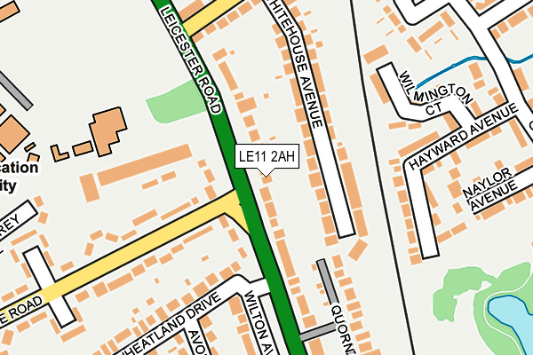 LE11 2AH map - OS OpenMap – Local (Ordnance Survey)