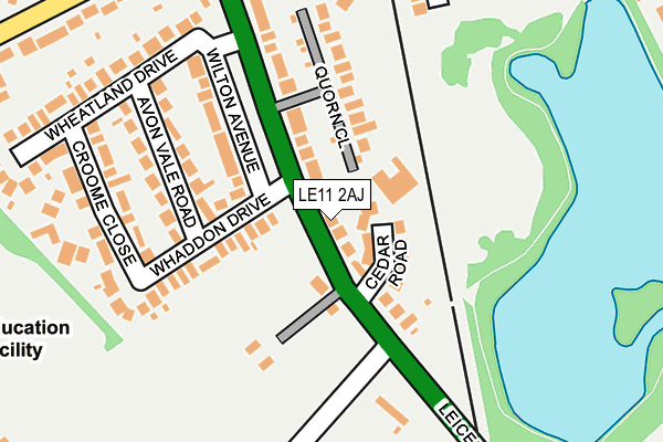 LE11 2AJ map - OS OpenMap – Local (Ordnance Survey)