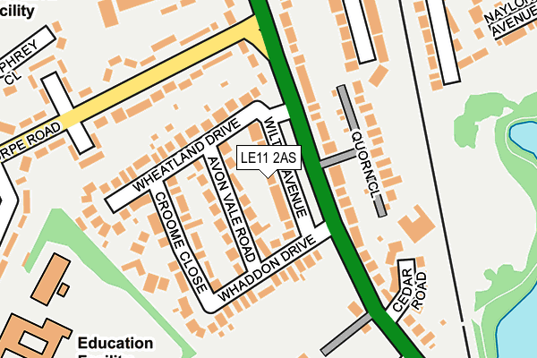 LE11 2AS map - OS OpenMap – Local (Ordnance Survey)