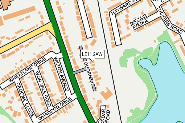 LE11 2AW map - OS OpenMap – Local (Ordnance Survey)