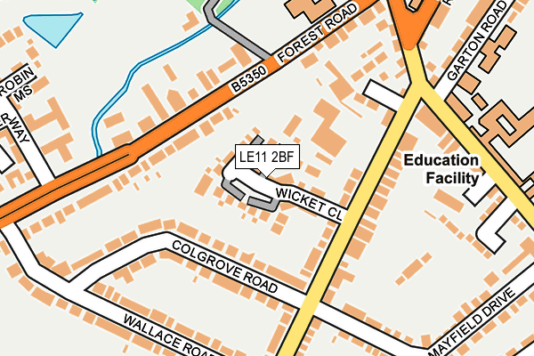 LE11 2BF map - OS OpenMap – Local (Ordnance Survey)