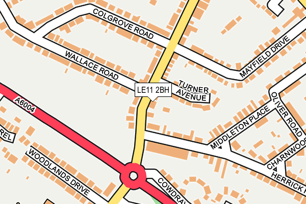 LE11 2BH map - OS OpenMap – Local (Ordnance Survey)