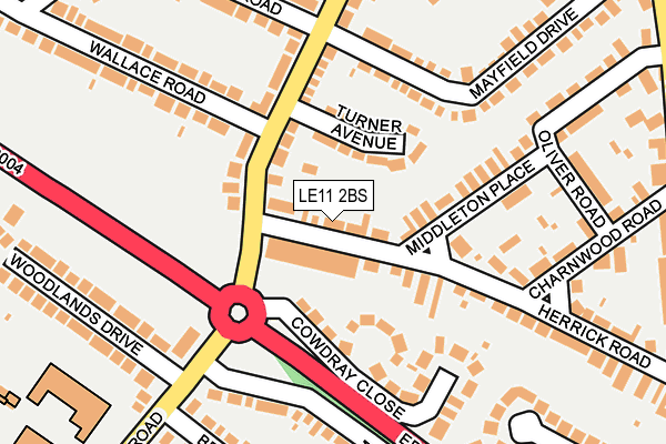 LE11 2BS map - OS OpenMap – Local (Ordnance Survey)