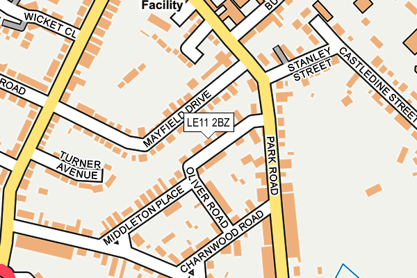 LE11 2BZ map - OS OpenMap – Local (Ordnance Survey)
