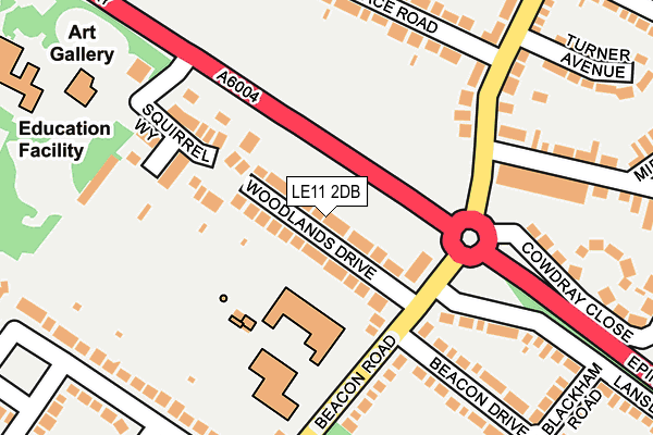 LE11 2DB map - OS OpenMap – Local (Ordnance Survey)