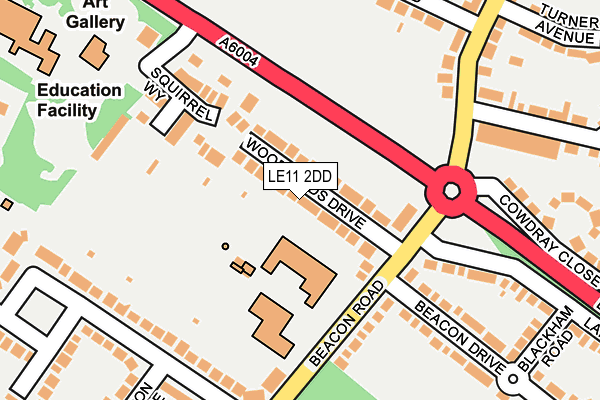 LE11 2DD map - OS OpenMap – Local (Ordnance Survey)
