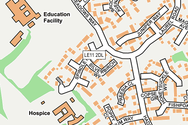 LE11 2DL map - OS OpenMap – Local (Ordnance Survey)