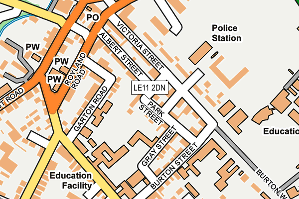 LE11 2DN map - OS OpenMap – Local (Ordnance Survey)