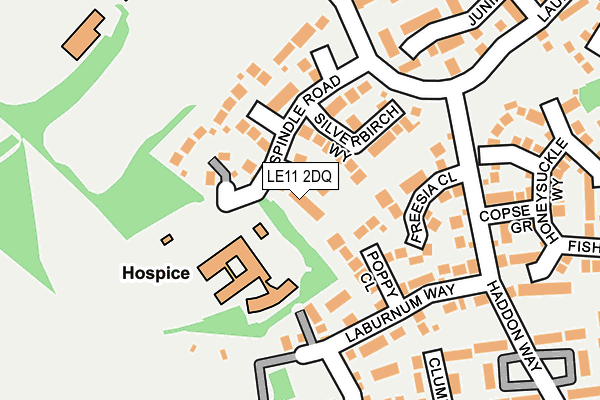 LE11 2DQ map - OS OpenMap – Local (Ordnance Survey)