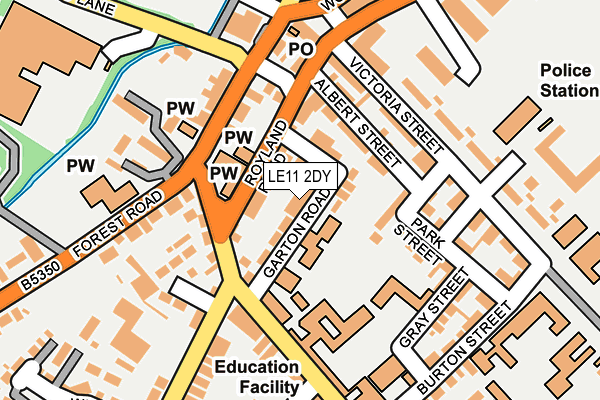 LE11 2DY map - OS OpenMap – Local (Ordnance Survey)