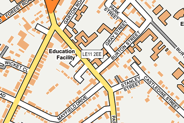 LE11 2EE map - OS OpenMap – Local (Ordnance Survey)