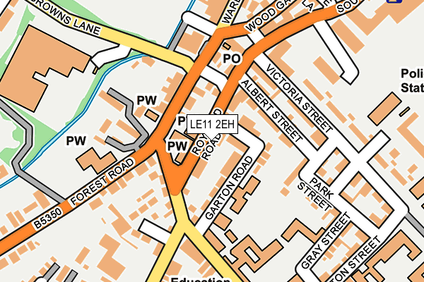 LE11 2EH map - OS OpenMap – Local (Ordnance Survey)