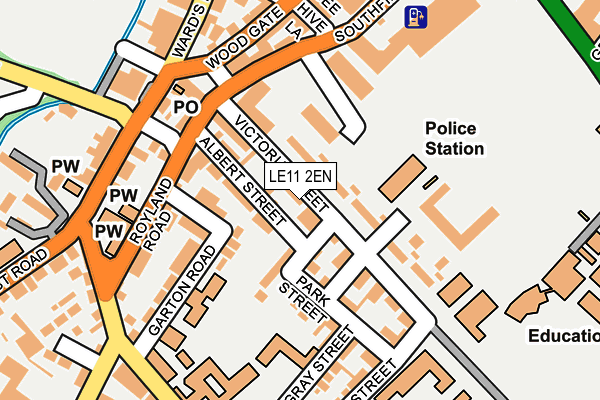 LE11 2EN map - OS OpenMap – Local (Ordnance Survey)