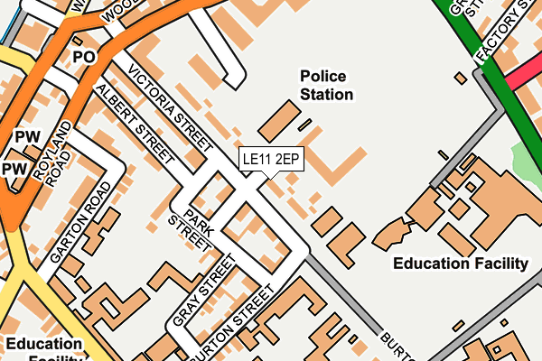 LE11 2EP map - OS OpenMap – Local (Ordnance Survey)