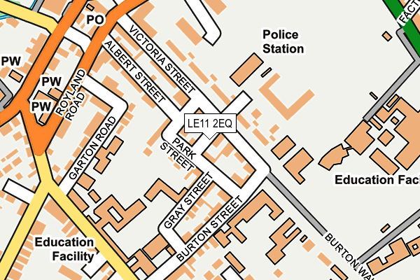 LE11 2EQ map - OS OpenMap – Local (Ordnance Survey)