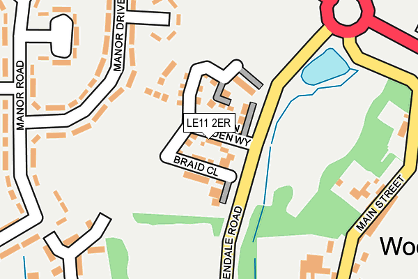 LE11 2ER map - OS OpenMap – Local (Ordnance Survey)