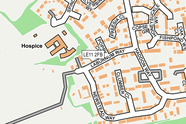 LE11 2FB map - OS OpenMap – Local (Ordnance Survey)