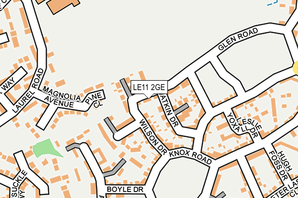 LE11 2GE map - OS OpenMap – Local (Ordnance Survey)
