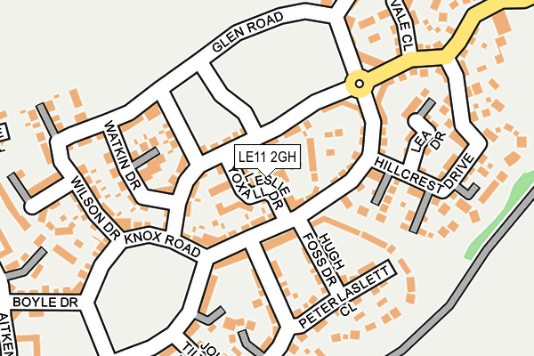 LE11 2GH map - OS OpenMap – Local (Ordnance Survey)