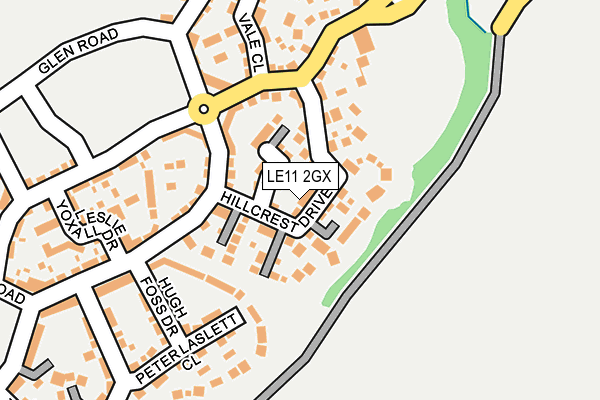 LE11 2GX map - OS OpenMap – Local (Ordnance Survey)