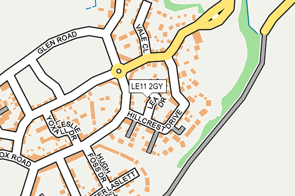 LE11 2GY map - OS OpenMap – Local (Ordnance Survey)