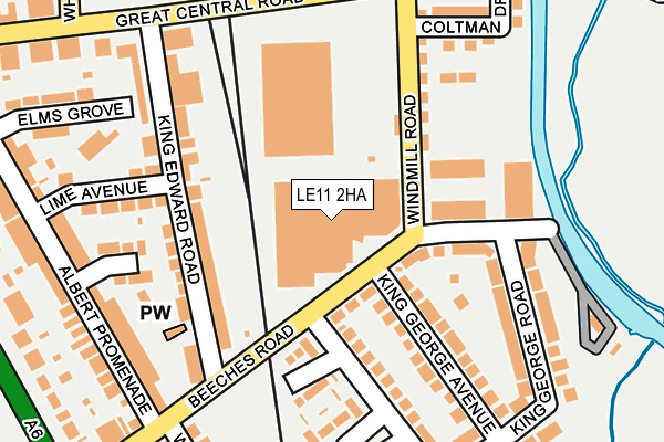 LE11 2HA map - OS OpenMap – Local (Ordnance Survey)
