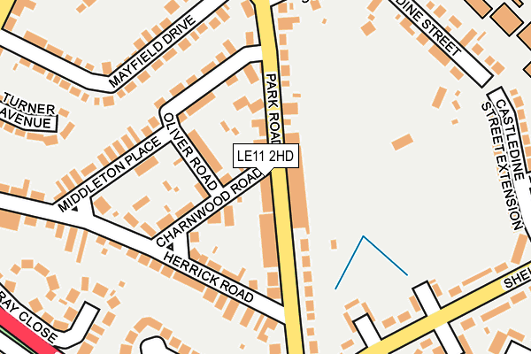 LE11 2HD map - OS OpenMap – Local (Ordnance Survey)