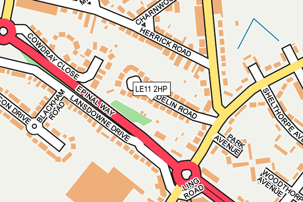 LE11 2HP map - OS OpenMap – Local (Ordnance Survey)
