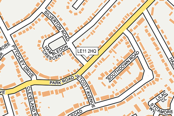 LE11 2HQ map - OS OpenMap – Local (Ordnance Survey)