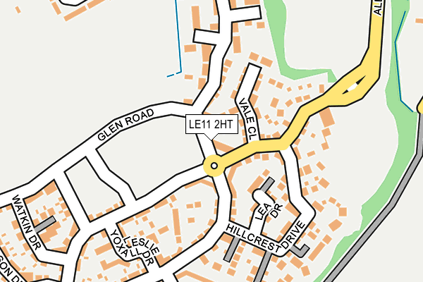 LE11 2HT map - OS OpenMap – Local (Ordnance Survey)