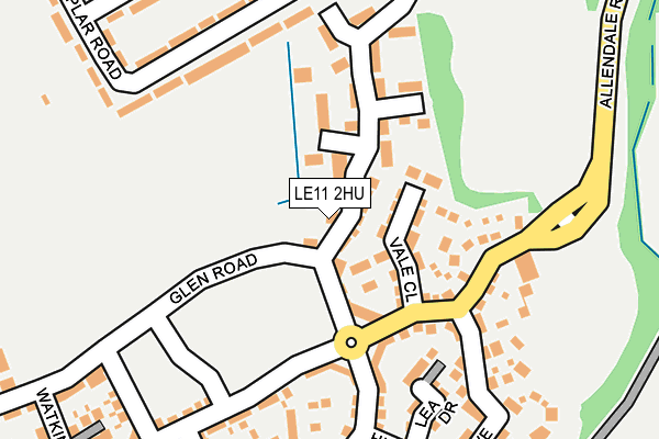 LE11 2HU map - OS OpenMap – Local (Ordnance Survey)