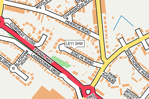 LE11 2HW map - OS OpenMap – Local (Ordnance Survey)