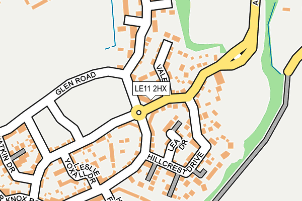 LE11 2HX map - OS OpenMap – Local (Ordnance Survey)
