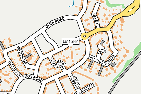 LE11 2HY map - OS OpenMap – Local (Ordnance Survey)