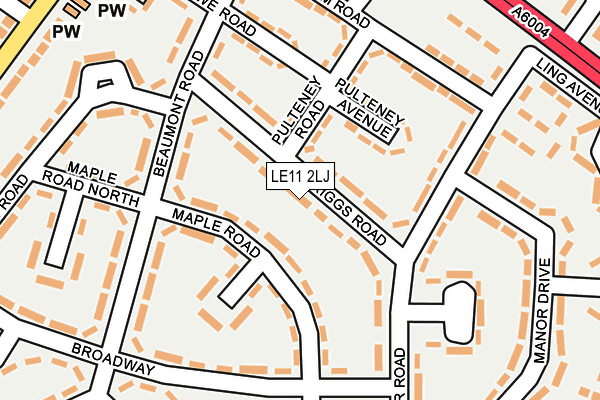 LE11 2LJ map - OS OpenMap – Local (Ordnance Survey)