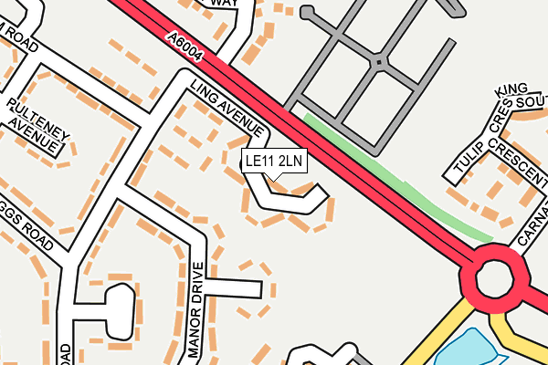 LE11 2LN map - OS OpenMap – Local (Ordnance Survey)